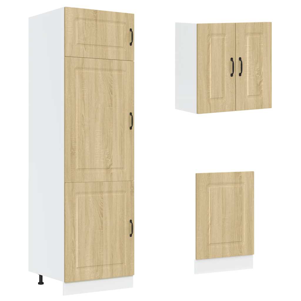 vidaXL 8-tlg. Küchenschrank-Set Kalmar Sonoma-Eiche Holzwerkstoff