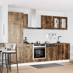 vidaXL 8-tlg. Küchenschrank-Set Kalmar Räuchereiche Holzwerkstoff