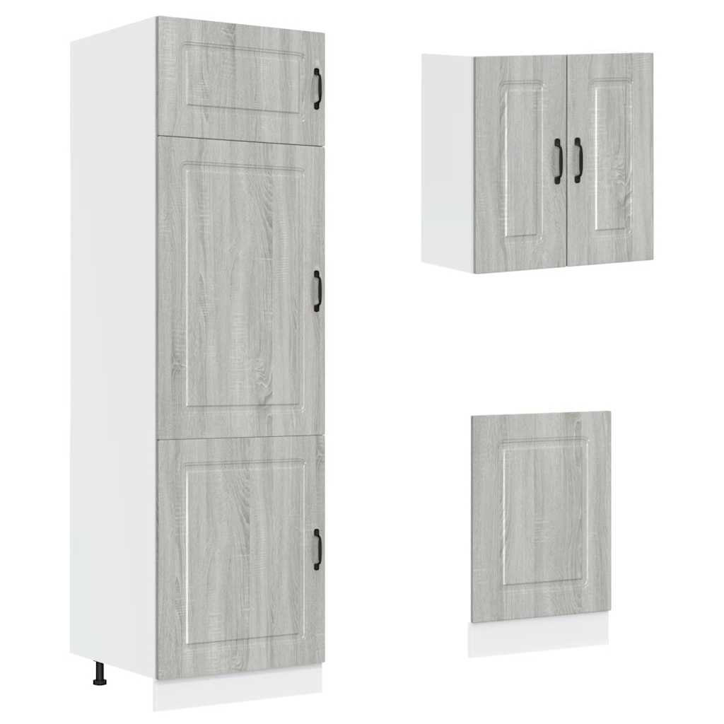 vidaXL 8-tlg. Küchenschrank-Set Kalmar Grau Sonoma Holzwerkstoff