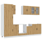 vidaXL 8-tlg. Küchenschrank-Set Kalmar Artisan-Eiche Holzwerkstoff