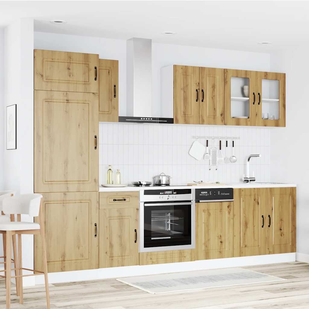 vidaXL 8-tlg. Küchenschrank-Set Kalmar Artisan-Eiche Holzwerkstoff