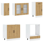 vidaXL 8-tlg. Küchenschrank-Set Kalmar Artisan-Eiche Holzwerkstoff