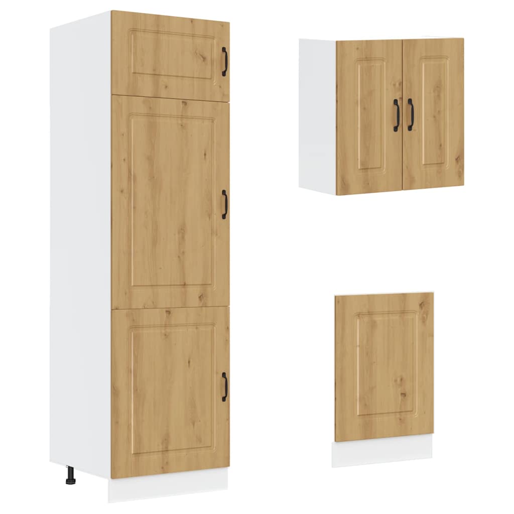 vidaXL 8-tlg. Küchenschrank-Set Kalmar Artisan-Eiche Holzwerkstoff