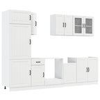 vidaXL 8-tlg. Küchenschrank-Set Lucca Weiß Holzwerkstoff