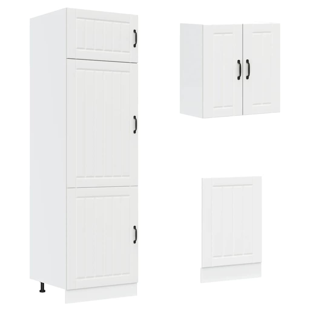 vidaXL 8-tlg. Küchenschrank-Set Lucca Weiß Holzwerkstoff