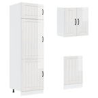 vidaXL 8-tlg. Küchenschrank-Set Lucca Hochglanz-Weiß Holzwerkstoff