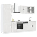 vidaXL 8-tlg. Küchenschrank-Set Lucca Hochglanz-Weiß Holzwerkstoff