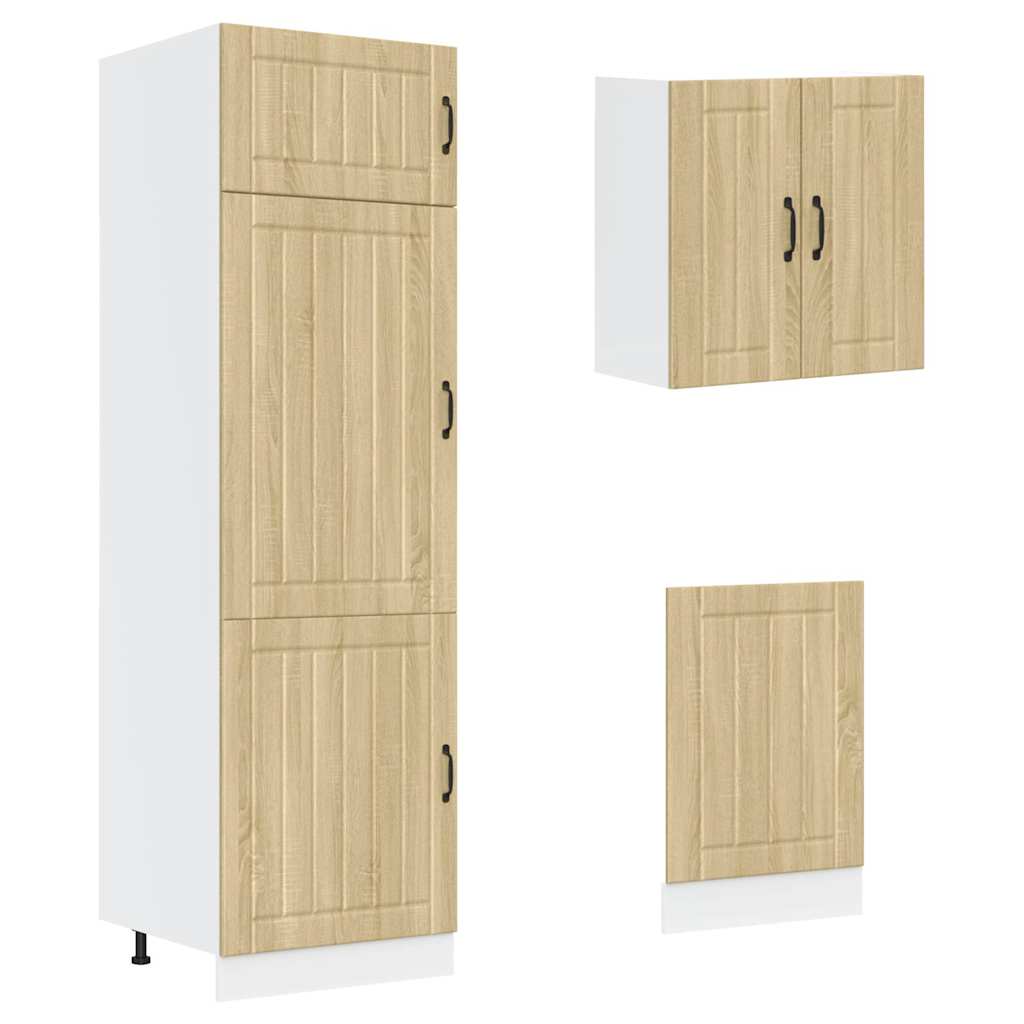 vidaXL 8-tlg. Küchenschrank-Set Lucca Sonoma-Eiche Holzwerkstoff