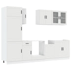 vidaXL 8-tlg. Küchenschrank-Set Porto Weiß Holzwerkstoff