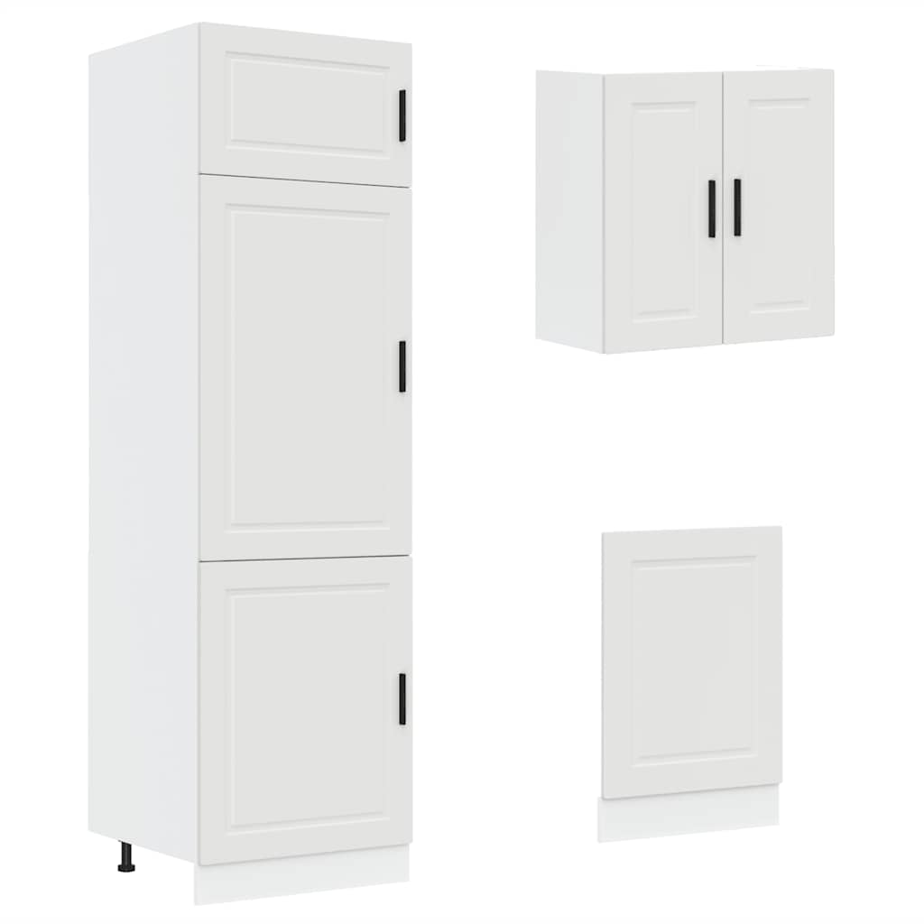 vidaXL 8-tlg. Küchenschrank-Set Porto Weiß Holzwerkstoff