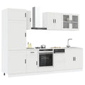 vidaXL 8-tlg. Küchenschrank-Set Porto Weiß Holzwerkstoff