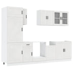 vidaXL 8-tlg. Küchenschrank-Set Porto Hochglanz-Weiß Holzwerkstoff