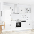 vidaXL 8-tlg. Küchenschrank-Set Porto Hochglanz-Weiß Holzwerkstoff
