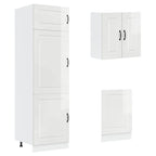 vidaXL 8-tlg. Küchenschrank-Set Porto Hochglanz-Weiß Holzwerkstoff