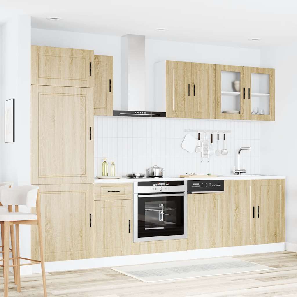 vidaXL 8-tlg. Küchenschrank-Set Porto Sonoma-Eiche Holzwerkstoff