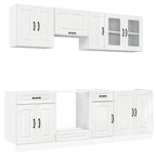 vidaXL 8-tlg. Küchenschrank-Set Kalmar Hochglanz-Weiß Holzwerkstoff