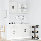 vidaXL 4-tlg. Küchenschrank-Set Kalmar Weiß Holzwerkstoff