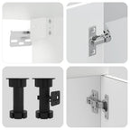 vidaXL 4-tlg. Küchenschrank-Set Kalmar Weiß Holzwerkstoff