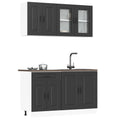 vidaXL 4-tlg. Küchenschrank-Set Kalmar Weiß Holzwerkstoff