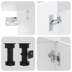 vidaXL 4-tlg. Küchenschrank-Set Kalmar Hochglanz-Weiß Holzwerkstoff
