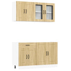 vidaXL 4-tlg. Küchenschrank-Set Kalmar Sonoma-Eiche Holzwerkstoff