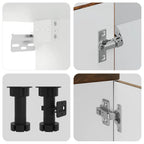 vidaXL 4-tlg. Küchenschrank-Set Kalmar Räuchereiche Holzwerkstoff