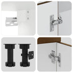vidaXL 4-tlg. Küchenschrank-Set Kalmar Braun Eichen-Optik Holzwerkstoff