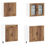 vidaXL 4-tlg. Küchenschrank-Set Kalmar Altholz-Optik Holzwerkstoff