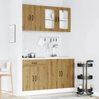 vidaXL 4-tlg. Küchenschrank-Set Kalmar Artisan-Eiche Holzwerkstoff