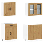 vidaXL 4-tlg. Küchenschrank-Set Kalmar Artisan-Eiche Holzwerkstoff