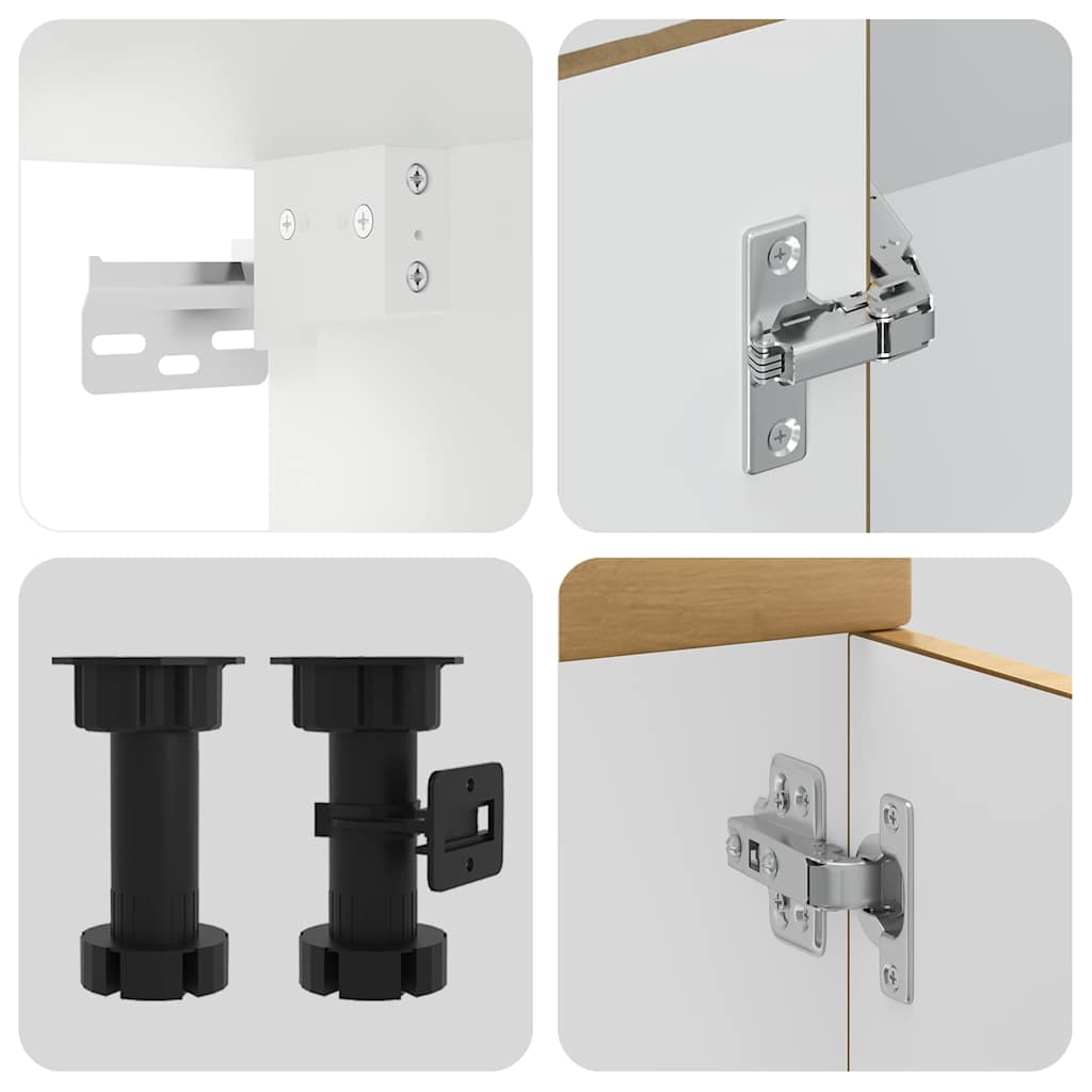 vidaXL 4-tlg. Küchenschrank-Set Kalmar Artisan-Eiche Holzwerkstoff