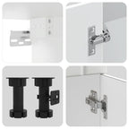 vidaXL 4-tlg. Küchenschrank-Set Lucca Weiß Holzwerkstoff