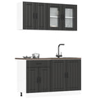 vidaXL 4-tlg. Küchenschrank-Set Lucca Weiß Holzwerkstoff