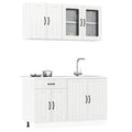 vidaXL 4-tlg. Küchenschrank-Set Lucca Hochglanz-Weiß Holzwerkstoff