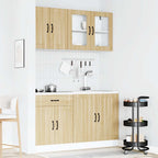 vidaXL 4-tlg. Küchenschrank-Set Lucca Sonoma-Eiche Holzwerkstoff
