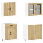 vidaXL 4-tlg. Küchenschrank-Set Lucca Sonoma-Eiche Holzwerkstoff