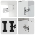 vidaXL 4-tlg. Küchenschrank-Set Lucca Grau Sonoma Holzwerkstoff