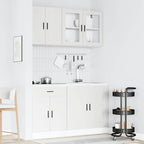 vidaXL 4-tlg. Küchenschrank-Set Porto Weiß Holzwerkstoff