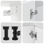vidaXL 4-tlg. Küchenschrank-Set Porto Weiß Holzwerkstoff