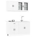 vidaXL 4-tlg. Küchenschrank-Set Porto Weiß Holzwerkstoff