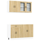 vidaXL 4-tlg. Küchenschrank-Set Porto Sonoma-Eiche Holzwerkstoff