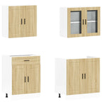 vidaXL 4-tlg. Küchenschrank-Set Porto Sonoma-Eiche Holzwerkstoff