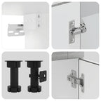 vidaXL 4-tlg. Küchenschrank-Set Porto Grau Sonoma Holzwerkstoff