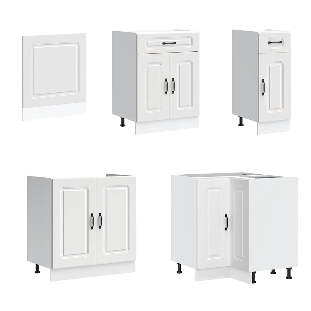 vidaXL 11-tlg. Küchenschrank-Set Kalmar Weiß Holzwerkstoff