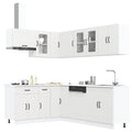 vidaXL 11-tlg. Küchenschrank-Set Kalmar Weiß Holzwerkstoff