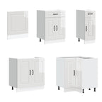 vidaXL 11-tlg. Küchenschrank-Set Kalmar Hochglanz-Weiß Holzwerkstoff