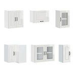 vidaXL 11-tlg. Küchenschrank-Set Kalmar Hochglanz-Weiß Holzwerkstoff