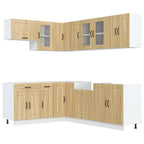 vidaXL 11-tlg. Küchenschrank-Set Kalmar Sonoma-Eiche Holzwerkstoff