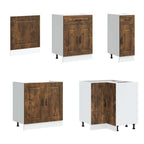 vidaXL 11-tlg. Küchenschrank-Set Kalmar Räuchereiche Holzwerkstoff