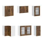 vidaXL 11-tlg. Küchenschrank-Set Kalmar Räuchereiche Holzwerkstoff